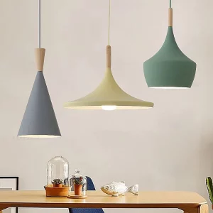 Suspension bois aluminium design scandinave E27 lampes modernes lumière chaleureuse salon chambre cuisine éclairage décoratif Suspension bois aluminium design scandinave E27 lampes modernes lumière chaleureuse salon chambre cuisine éclairage décoratif