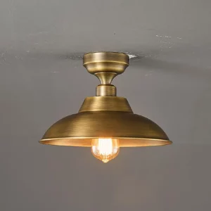 Plafonnier laiton vieux or design industriel vintage salle à manger chambre cuisine éclairage chaleureux élégant longue durée garantie 1 an