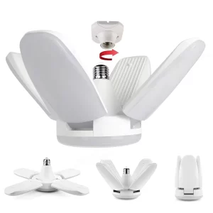 Plafonnier LED pliable E27 28W 265V ailerons réglables lumière uniforme garage maison atelier économique durable certification CE FCC ROHS Plafonnier LED pliable E27 28W 265V ailerons réglables lumière uniforme garage maison atelier économique durable certification CE FCC ROHS