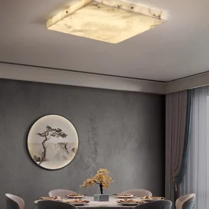 Plafonnier LED verre marbré design moderne épuré luminaire salle à manger salon éclairage doux économique certification CCC Plafonnier LED verre marbré design moderne épuré luminaire salle à manger salon éclairage doux économique certification CCC
