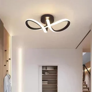 Plafonnier LED en bois naturel design moderne minimaliste éclairage intérieur salon chambre cuisine écoénergétique élégance