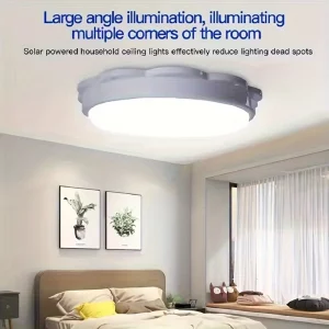 Plafonnier solaire LED moderne design minimaliste éclairage intérieur économique chambre salon