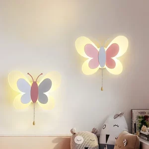 Applique murale LED papillon chambre d’enfant lampe créative déco nordique moderne pour garçons filles allée éclairage chaleureux économique Applique murale LED papillon chambre d’enfant lampe créative déco nordique moderne pour garçons filles allée éclairage chaleureux économique