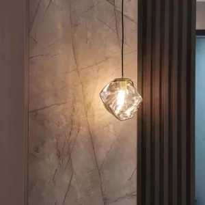 Suspension verre design nordique modern style éclairage chaleureux salon chambre cuisine île de cuisine lumière