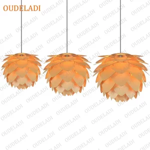 Suspension design scandinave moderne en plastique/métal LED lumière chaleureuse salon chambre éclairage contemporain élégant