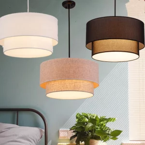 Suspension moderne en tissu design scandinave luminaire salle à manger salon chambre éclairage chaleureux élégant Suspension moderne en tissu design scandinave luminaire salle à manger salon chambre éclairage chaleureux élégant