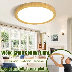 Plafonnier LED bois naturel design scandinave nordique moderne chambre salon éclairage chaleureux économique élégant Plafonnier LED bois naturel design scandinave nordique moderne chambre salon éclairage chaleureux économique élégant
