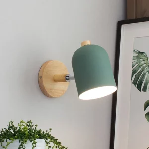 Applique murale bois naturel design scandinave nordique moderne éclairage chaleureux économique salon chambre bureau