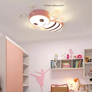 Plafonnier enfants abeille design ludique lumière arc-en-ciel chambre princesse éclairage moderne LED déco enfant joyeuse