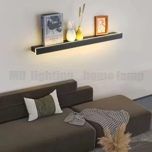 Applique murale LED moderne design nordique étagère rangement lumière chaleureuse salon chambre bureau éclairage économique élégant Applique murale LED moderne design nordique étagère rangement lumière chaleureuse salon chambre bureau éclairage économique élégant