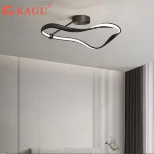 Plafonnier LED aluminium design moderne minimaliste nordique lumière uniforme salon chambre étude éclairage diffus économique élégant