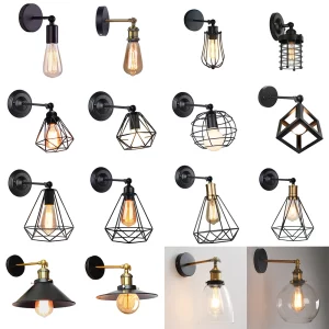 Applique murale vintage en fer angle réglable style industriel luminaire déco plafond salon couloir chambre restaurant pub éclairage chaleureux élégant Applique murale vintage en fer angle réglable style industriel luminaire déco plafond salon couloir chambre restaurant pub éclairage chaleureux élégant