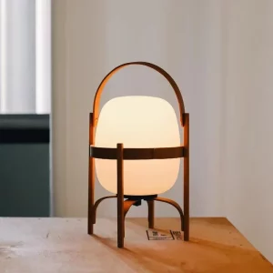 Lampe de table bois verre design scandinave moderne lumière diffuse chambre salon bureau éclairage naturel économique élégant