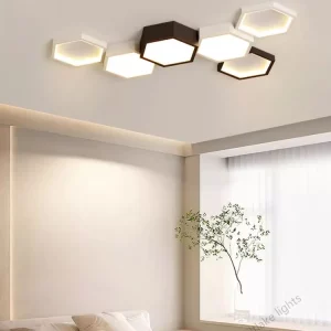 Plafonnier design moderne nid d’abeille éclairage intérieur LED salle à manger salon chambre style industriel éco-énergétique installation facile luminaires modernes Plafonnier design moderne nid d’abeille éclairage intérieur LED salle à manger salon chambre style industriel éco-énergétique installation facile luminaires modernes