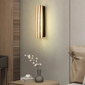 Applique murale LED bois naturel design moderne minimaliste éclairage doux chambre salon décoration intérieure Applique murale LED bois naturel design moderne minimaliste éclairage doux chambre salon décoration intérieure