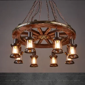 Plafonnier bois suspension industriel design rustique vintage lumière chaleureuse salle à manger cuisine salon décoration naturelle Plafonnier bois suspension industriel design rustique vintage lumière chaleureuse salle à manger cuisine salon décoration naturelle
