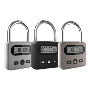 Minuterie numérique en métal avec écran LCD  cadenas électronique multifonction  synchronisation 999 heures  accessoire amélioration habitat