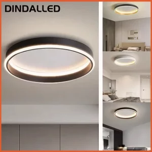 Plafonnier LED bois naturel design scandinave nordique moderne chambre salon éclairage chaleureux économique élégant