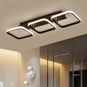 Plafonnier LED moderne aluminium design industriel épuré éclairage uniforme salon chambre restaurant escaliers Plafonnier LED moderne aluminium design industriel épuré éclairage uniforme salon chambre restaurant escaliers