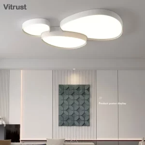 Plafonnier LED cristal design moderne minimaliste chambre salon éclairage uniforme lumière douce économie d’énergie