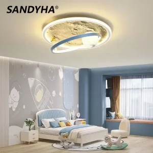 Plafonnier LED bois naturel design nordique moderne chambre salon éclairage chaleureux économique élégant