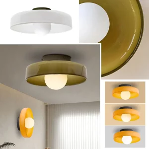 Plafonnier LED en bois naturel design scandinave nordique moderne pour chambre salon éclairage chaleureux économique élégant