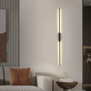 Applique murale LED moderne design épuré intérieur éclairage chaleureux économique élégant aluminium noir Applique murale LED moderne design épuré intérieur éclairage chaleureux économique élégant aluminium noir