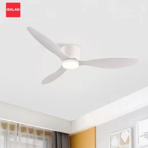 Plafonnier LED moderne ventilateur intégré éclairage économique salon salle à manger design épuré ventilation efficace IRALAN