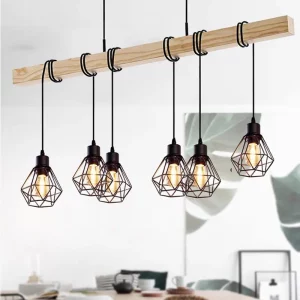 Suspension luminaire en bois naturel design industriel moderne éclairage chaleureux salon cuisine salle à manger épuré contemporain Suspension luminaire en bois naturel design industriel moderne éclairage chaleureux salon cuisine salle à manger épuré contemporain