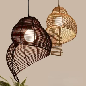 Suspension LED bambou rotin design naturel style éthnique chambre salon éclairage chaleureux moderne économique Suspension LED bambou rotin design naturel style éthnique chambre salon éclairage chaleureux moderne économique