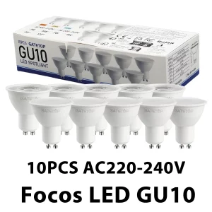 Ampoules LED GU10 pack de 10 220V 9W blanc chaud 3000K 6000K éclairage intérieur moderne économie d’énergie luminaire spot design Ampoules LED GU10 pack de 10 220V 9W blanc chaud 3000K 6000K éclairage intérieur moderne économie d’énergie luminaire spot design