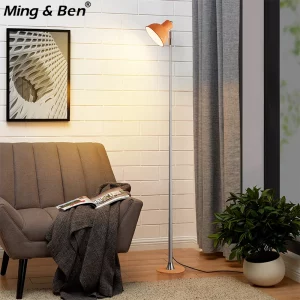 Lampadaire moderne bois naturel design industriel lumière chaleureuse salon chambre éclairage intérieur style scandinave nordique économique élégant Lampadaire moderne bois naturel design industriel lumière chaleureuse salon chambre éclairage intérieur style scandinave nordique économique élégant