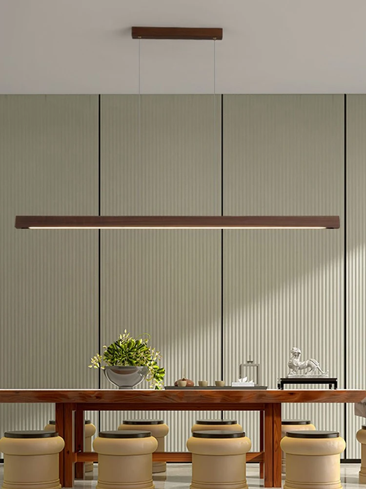 Suspension bois LED design scandinave moderne table cuisine salle à manger éclairage chaleureux économique style nordique luminaire bois naturel