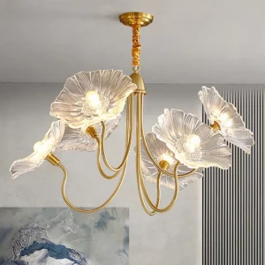 Plafonnier verre floral design nordique luminaire moderne salle à manger salon éclairage élégant lumière douce certification ROHS Plafonnier verre floral design nordique luminaire moderne salle à manger salon éclairage élégant lumière douce certification ROHS