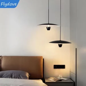Suspension moderne minimaliste design intérieur éclairage chaleureux LED lumière personnalisée chambre salon cuisine économie d’énergie élégance naturelle