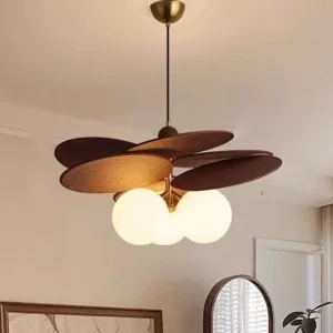 Plafonnier en bois naturel design floral moderne lumière douce salon chambre éclairage intérieur décoration élégante Plafonnier en bois naturel design floral moderne lumière douce salon chambre éclairage intérieur décoration élégante