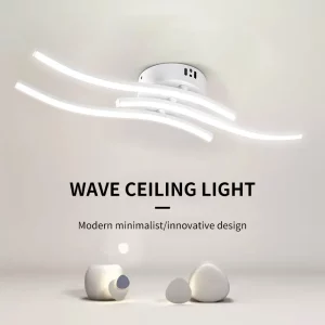 Plafonnier LED ondulé design moderne lumière à gradation salon chambre salle à manger éclairage intérieur décoration intérieure élégant économie d’énergie Plafonnier LED ondulé design moderne lumière à gradation salon chambre salle à manger éclairage intérieur décoration intérieure élégant économie d’énergie