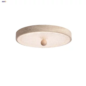 Plafonnier LED béton bois naturel design minimaliste industriel moderne salon chambre éclairage chaleureux économique élégant