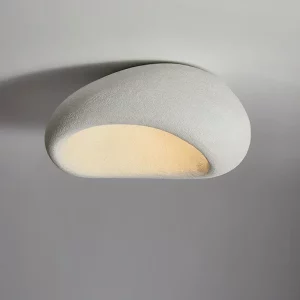 Plafonnier céramique moderne design minimaliste inspiration organique intérieur éclairage doux ambiance apaisante salon chambre