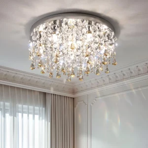 Plafonnier en cristal style français haut de gamme design créatif lumière principale salle salon restaurant appartement éclairage élégant personnalisé Plafonnier en cristal style français haut de gamme design créatif lumière principale salle salon restaurant appartement éclairage élégant personnalisé