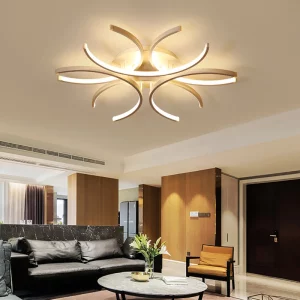 Plafonnier LED suspendu design moderne aluminium acrylique éclairage chaleureux économique salon chambre cuisine