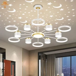 Plafonnier LED moderne design scandinave nordique lumière chaleureuse salon chambre étoilé élégant économique