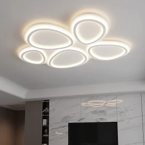 Plafonnier LED design nordique moderne acrylique métal éclairage chaleureux salle à manger salon décoration contemporaine