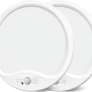 Plafonnier LED blanc design moderne minimaliste avec capteur de mouvement télécommande 3 modes d’éclairage salle de bain couloir économie d’énergie Plafonnier LED blanc design moderne minimaliste avec capteur de mouvement télécommande 3 modes d’éclairage salle de bain couloir économie d’énergie