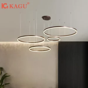 Suspension design moderne LED lumière chaude éclairage intérieur salle à manger salon chambre style minimaliste contemporain économique élégant