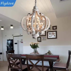 Suspension bois vintage design rustique lumière LED éclairage chaleureux salle à manger salon chambre style shabby chic nordique intérieur décoration Suspension bois vintage design rustique lumière LED éclairage chaleureux salle à manger salon chambre style shabby chic nordique intérieur décoration