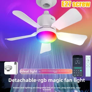 Plafonnier LED RGB ventilateur lumière télécommande contrôle APP salon salle fête atmosphère romantique moderne design éclairage variable économique Plafonnier LED RGB ventilateur lumière télécommande contrôle APP salon salle fête atmosphère romantique moderne design éclairage variable économique
