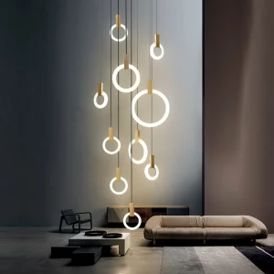 Plafonnier LED bois naturel design nordique moderne éclairage intérieur chaleureux chambre salon cuisine économie d’énergie Plafonnier LED bois naturel design nordique moderne éclairage intérieur chaleureux chambre salon cuisine économie d’énergie