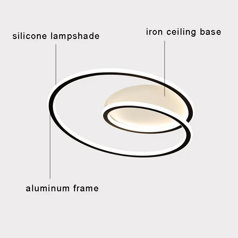 Plafonnier LED métal design moderne nordique luminaire salle à manger chambre cuisine éclairage uniforme économies d’énergie élégant