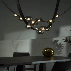 Plafonnier LED verre métal design moderne sculptural lustre suspendu éclairage salon chambre restaurant chaleureux élégant Plafonnier LED verre métal design moderne sculptural lustre suspendu éclairage salon chambre restaurant chaleureux élégant